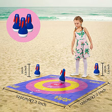 Load image into Gallery viewer, AMEBIBO Lawn Dart Game - Indoor &amp; Outdoor Game for Kids, Yard Family Games for Kids and Adults with Inflatable Darts - Floor Dart Game, Theme - Emoji
