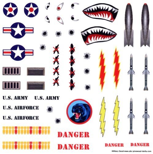 Military Decals for Pinewood Derby Cars