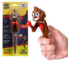 Load image into Gallery viewer, FARTING Poop Emoji BOXER Pen - PUNCHING ARMS - Christmas Stocking Stuffers Kids Love, Poop Toy for Kids, Christmas Toys 2022, Silly Gifts for Secret Santa, Funny Pens, Xmas Poop Toys, Poop Emoji Gifts
