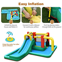 Load image into Gallery viewer, BOUNTECH Inflatable Water Slide, 6-in-1 Kids Water Bounce House Jumping Castle for Wet Dry Combo with Long Slide, Splash Pool, Climbing, Tunnel, Pendulum, Kids Water Slide for Outdoor (Without Blower)
