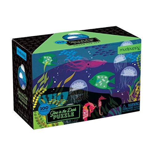 Mudpuppy Under The Sea Glow In The Dark Puzzle, 100 Pieces, 18â?X12â? â?? Perfect For Kids Age 5+