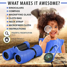 Load image into Gallery viewer, Promora Binoculars for Kids, Set with Magnifying Glass &amp; Compass (Green)- Christmas Toys, Kids Binoculars for 3-12 Years Boys and Girls for Toddler, for Kids
