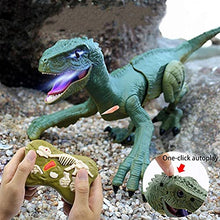 Load image into Gallery viewer, ICRPSTU Remote Control Dinosaur Toys, Walking Robot Dinosaur w/LED Light Up &amp; Roaring 2.4Ghz Simulation Velociraptor RC Dinosaur Toys for Kids 3 4 5 6 7 8+ Years Old Boys
