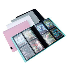 Load image into Gallery viewer, Trading Card Binder Sleeves Standard Size Card Collection Mini Binder Album Protector Holder 160 Pockets White
