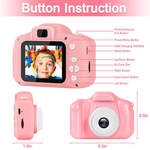 Load image into Gallery viewer, 1080P Kids Digital Camera for Best Birthday Festival Gift, Colorful Toy Children Recharged Camera for 3-10 Year Old Boys Girls, Toddler Cute Multi-Functional Camera with 2 Inch Screen 13MP 32GB Card
