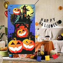 Load image into Gallery viewer, Halloween Toss Games Pumpkin Party Decoration with 6 Bean Bags for Kids

