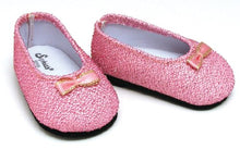 Load image into Gallery viewer, Light Pink Glitter Shoes, Fits 18 Inch American Girl Dolls, Doll Accessories
