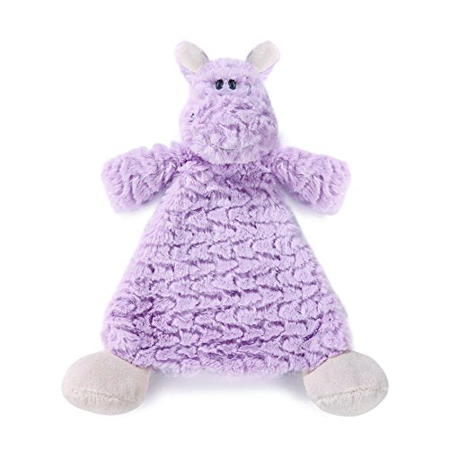 Harlow Hippo Lavender Children's Plush Rattle Blankie