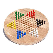 Load image into Gallery viewer, WE Games Solid Wood Chinese Checkers Board Game with Pegs- 11.5 in.
