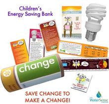 Load image into Gallery viewer, Energy Star Bank Saving Eco-kit| Change | CFL Light Bulb &amp; Energy kids Conservation Fun Tips
