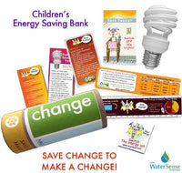 Energy Star Bank Saving Eco-kit| Change | CFL Light Bulb & Energy kids Conservation Fun Tips