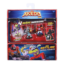 Load image into Gallery viewer, Akedo Ultimate Arcade Warriors - Warrior Collector 4 Pack - 3 Mini Battling Action Figures: Twinfang, Slam Granderson &amp; Aximus and one Hidden Mini Battling Action Figure!, Multicolor (14249)
