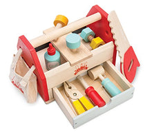 Load image into Gallery viewer, Le Toy Van - Cars &amp; Construction Educational Wooden Tool Box Play Set for Role Play | Boys Pretend Play Wooden Tools - Suitable for 3 Year Olds and Older , Tool Box 12 Piece Set
