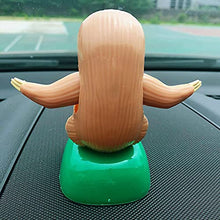 Load image into Gallery viewer, SHUILV Lovely Cartoon Sloth Solar Swing Car Dashboard Decor Interior Ornament Gift Novelty Desk Car Toy Ornament - Coffee Durable and Practicalsecurity

