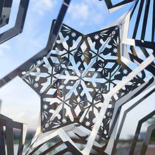 Load image into Gallery viewer, Bholawe Stainless Steel Wind Spinner Snowflake Ornaments Gifts Indoor Outdoor Garden Decoration Crafts 12Inch Wind Spinners
