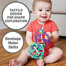 Load image into Gallery viewer, OgoBolli Rattle &amp; Teether Toy for Babies - Tactile Sensory Ball - Stretchy, Soft Non-Toxic Silicone - Ages 6 Months and up - Gray
