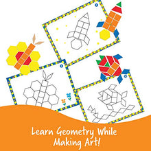 Load image into Gallery viewer, Learning Resources Pattern Block Activity Set, 20 Double-Sided Cards, Puzzles for Kids, Easter Gifts for Kids, Ages 4+
