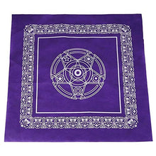 Load image into Gallery viewer, MNTT Tarot Tablecloth,49x49cm Board Game Astrological Non-Woven Altar Tarot Cloth Tarot Card Mat Tarot Card Cloth(Purple)
