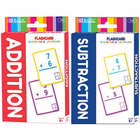 BAZIC Addition & Subtraction Flash Cards, Number Math Calculation Card Game Education Training Learning Practice Smart, Great for Kids Activities at Home School Classroom (36/Pack), Set of 2-Pack