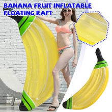 Load image into Gallery viewer, Inflatable Banana Fruit Floating Rows,Thickened Swimming Ring On Floating Bed,Designed with Popular Fruit Patterns,Suitable for Fruit Floating Beach Games,Party Supplies,Summer Gifts (Yellow)
