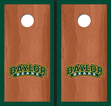 Load image into Gallery viewer, Baylor University Arch Hunter Green Rosewood Matching Borders Cornhole Boards
