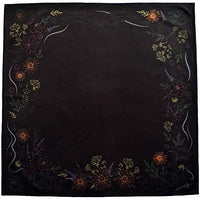 Kitchen Witch Herbology: Tarot Cloth for Any Tarot Cards, 24 inches by 24 inches, Large (Black)