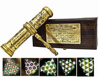 A S Handicrafts Handmade Brass Kaleidoscope with Wooden Box - Engraved to My Son Gift- Vintage Look - Antique Finish - Kaleidoscope for Kids Friends Family Children - 3D Mirror Lens