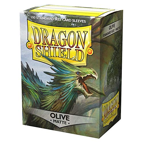 2 Packs Dragon Shield Matte Olive Green Standard Size 100 ct Card Sleeves Value Bundle!