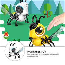 Load image into Gallery viewer, TOYANDONA 1 Set Touch Sensing Bee Toy, DIY Assemble Plaything Toy with Light for Toddler(White)
