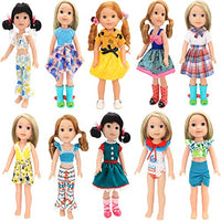 BM 10 Sets American 14.5 Inch Girl Doll Clothes Wellie Wishers Dolls Handmade Casual Wear Clothes and Other 14 -14.5 Inch Dolll