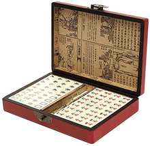 Load image into Gallery viewer, XALO Majong Sets Chinese, 146PCS Mahjong Game Set with Wooden Carrying Case Box Family 4 Player Traditional Toy for Travel Party Leisure Time
