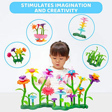 Load image into Gallery viewer, BEMITON Flower Building Toy Set for Girls, Best Birthday Gift for 3 4 5 6 Year Old Kids, Arts and Crafts Kit for Toddlers, STEM Activities and Gardening Pretend Playset, 148 pcs
