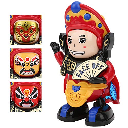 Zerodis Face Changing Robot Toy, Face Changing Robot Dolls Sichuan Opera Face Changing Dolls with LED Light for Kids(Face Changing)