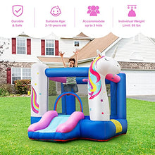 Load image into Gallery viewer, BOUNTECH Inflatable Bounce House, Kids Bouncy Castle with Slide, Jumping Area, Basketball Hoop, Toddler Slide Bouncer Outdoor Indoor, Including Carry Bag, Stakes, Repair Kit (with 480W Blower)
