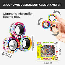 Load image into Gallery viewer, MBOUTrising 9Pcs Magnetic Ring Fidget Spinner Toys Set, Newest camo Fingers Magnet Rings, ADHD Stress Relief Magical Toys for Training Relieves Autism Anxiety, Great Gift for Adults Teens Kids
