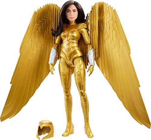 Mattel Wonder Woman 1984 Golden Armor Doll (~12-inch) in Light-Up Armor, Collectible Superhero Doll for 6 Year Olds and Up