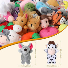 Load image into Gallery viewer, 44 Pieces Finger Puppets Set Cartoon Animal Fruit Family Story Time Cloth Velvet Puppets Mini Hand Finger Plush Doll Toy for Boys and Girls Birthday Present Party Favor Playset
