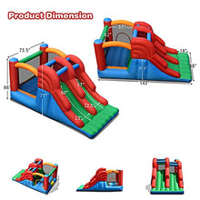 Load image into Gallery viewer, BOUNTECH Inflatable Bounce House, Indoor Outdoor Kids Jumping Bouncer with Slide, Climbing Wall &amp; Jumping Area, Bouncy House for Kids Including Carry Bag, Stakes, Repair (Without Blower)
