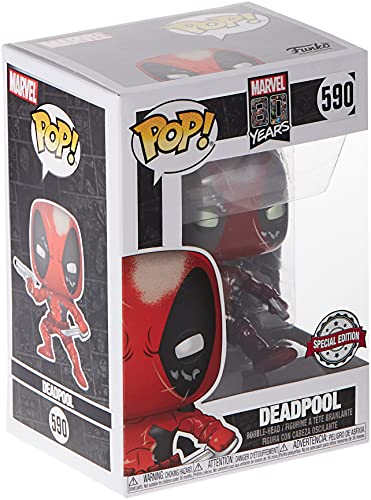 Funko POP! Marvel 80th: First Appearance Deadpool Damaged [Metallic] #590 Exclusive