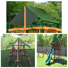 Load image into Gallery viewer, SEREBII Playground Replacement Canopy,52&quot; x 89&quot; Outdoor Swingset Shade Kids Playground Roof Canopy Waterproof Cover Replacement Tarp Sunshade UV Protection,Kids Playground Roof Canopy (DarkGreen)
