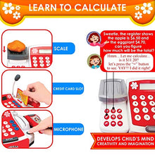 Load image into Gallery viewer, FUNERICA Toy Cash Register with Scanner - Microphone - Calculator - Play Pots and Pans - Cutting Play Food &amp; Chef Hat | Play Restaurant/Grocery/Supermarket Cashier Toy
