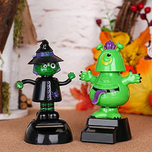 Load image into Gallery viewer, Decsun 2pcs Solar Toy Doll Dancing Figure Toy Car Dashboard Dancer Figurine Decoration Ornament for Halloween Trick or Treat Party Car Office Desk Home Decoration (Witch), HJ-002
