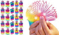 JA-RU Magic Spring Glitter Rainbow (24 Units) Girls Rainbow Springs with Shiny Glitter Fidget Toy for Girls. Stress Toy Party Favor Decorations. Plus 1 Sticker 2003-24s