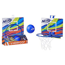 Load image into Gallery viewer, NERF Nerfoop -- The Classic Mini Foam Basketball and Hoop -- Hooks On Doors -- Indoor and Outdoor Play -- A Favorite Since 1972
