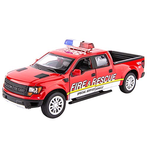 TGRCM-CZ 1/32 Scale F150 Pickup Truck Casting Car Models,Police Car with Sound and Light,Zinc Alloy Toy Car , Pull Back Vehicles Toy Car for Toddlers Kids Boys Girls