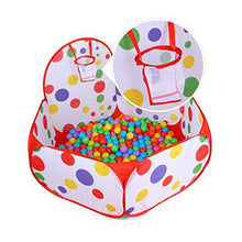 Load image into Gallery viewer, NUOBESTY 1.5M Kids Ball Pit Toddlers Tent Playpen with Basketball Hoop and Zippered Storage Bag for Pets Indoor Outdoor Playing
