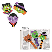 PWS Sales Halloween Character Bookmark & Magnet Craft Kit 24 Pack-Kids Party Favor Activity