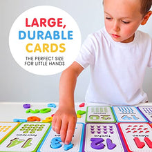 Load image into Gallery viewer, Curious Columbus Toddler Flash Cards - Jumbo Number Flash Cards and Magnetic Numbers - Math Learning Games Number Card Set with Fraction Flash Cards - Pre K Homeschool Preschool Learning Activities
