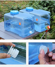 Load image into Gallery viewer, Heavy Duty Water Container Plastic Water Container Tap Desktop Dispenser Car Water Carrier Container Fridge Beverage Tank Liquid Drink Refillable Shelf Tap Great For Outdoor Camping Hiking Office Camp
