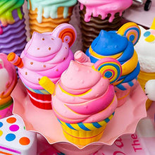 Load image into Gallery viewer, Slow Rising Jumbo SQUISHIES Set Pack of 5 - Rainbow Triangle Cake, Unicorn Ice Cream, Cake Cup &amp; Colorful Horse-Ice Cream, Kawaii Squishy Toys or Stress Relief Toys Sticker Come with The Squishys
